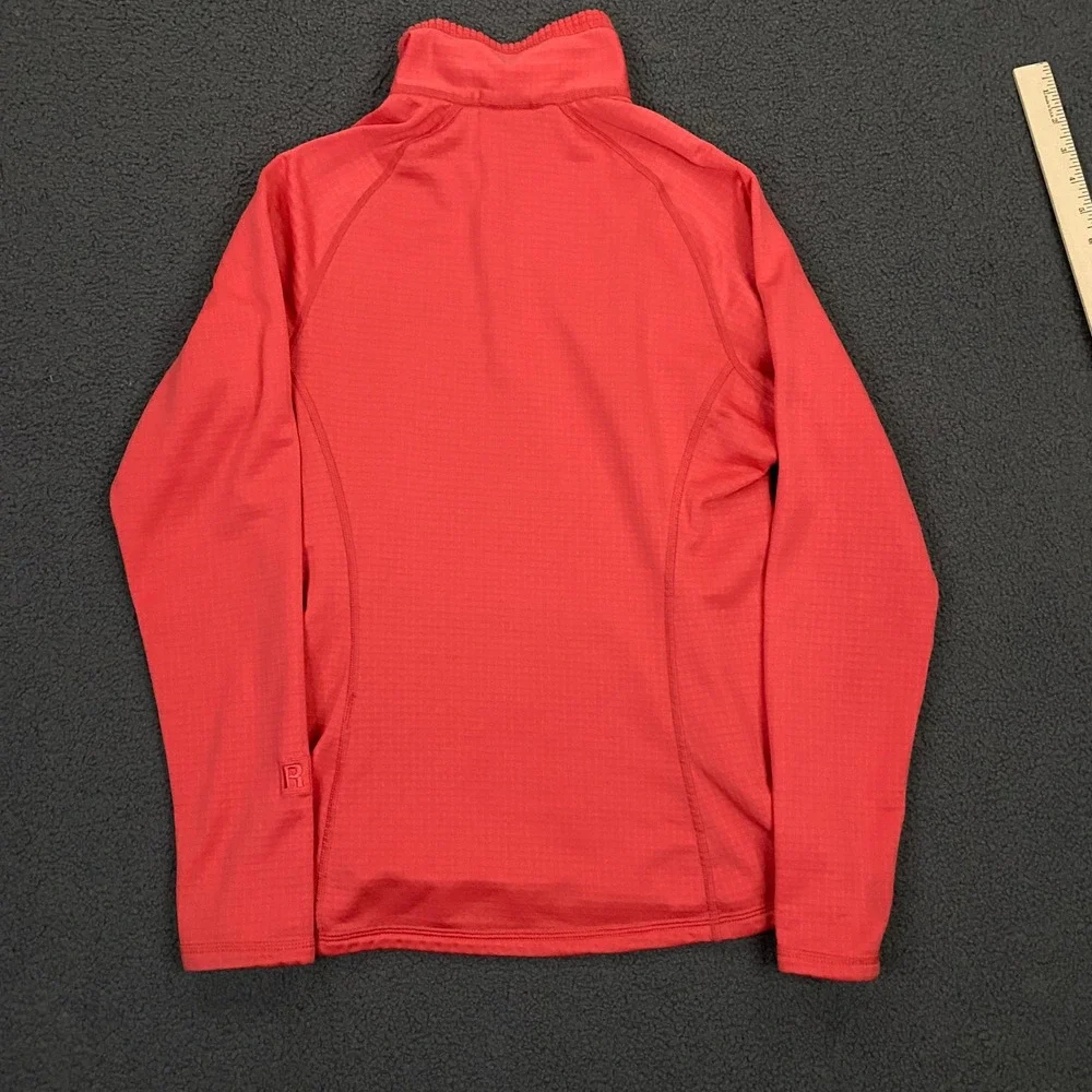 Patagonia R1 Pullover FITS Women Medium Red Waffle Grid Fleece Regulator 1/4 Zip